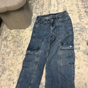 Aeropostale Utility Denim Cargo Pants